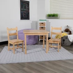 Emma And Oliver Kids 3 Piece Solid Hardwood Table And Chair Set For Playroom, Kitchen 25 Emma And Oliver Kids 3 Piece Solid Hardwood Table And Chair Set For Playroom, Kitchen -Child Furniture Shop GUEST de4c6cac 832f 4ead a942 2d46b0740a43