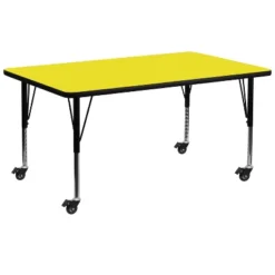 Flash Furniture Mobile 30''W X 72''L Rectangular HP Laminate Activity Table - Height Adjustable Short Legs -Child Furniture Shop GUEST deb7b5c9 c89d 4656 a32e 922ed4cbc377