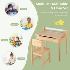 Costway Toddler Multi Activity Table With Chair Kids Art & Crafts Table With Paper Roll Holder -Child Furniture Shop GUEST e2e37a58 b888 4644 b571 ebb94a9f9fff