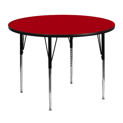 Flash Furniture 48'' Round Thermal Laminate Activity Table - Standard Height Adjustable Legs 10 Flash Furniture 48'' Round Thermal Laminate Activity Table - Standard Height Adjustable Legs - Image 8