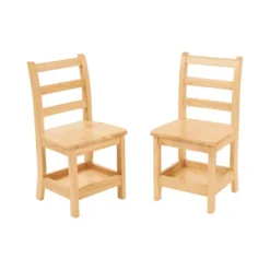 ECR4Kids Three Rung Ladderback Chairs With Storage, 2-Pack - Natural -Child Furniture Shop GUEST e743788c c0b3 414c 88b9 fedcd0677ec1