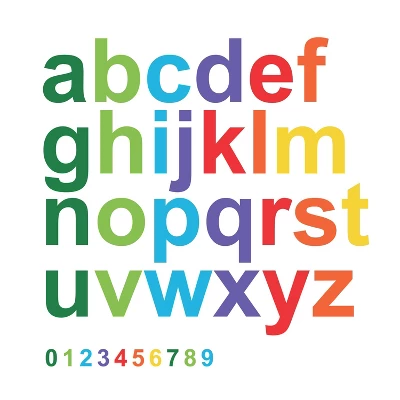 Colorful Lowercase Alphabet Giant Peel And Stick Wall Decals - RoomMates 3 Colorful Lowercase Alphabet Giant Peel And Stick Wall Decals - RoomMates