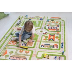 52.5"x71" Traffic Green 3D Play Rug - IVI -Child Furniture Shop GUEST ea570385 7e4a 4897 964a f7020dd0e525