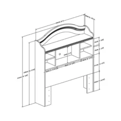 Twin Savannah Bookcase Headboard Pure White - South Shore -Child Furniture Shop GUEST eb655605 56cd 4522 bba5 3bcc57fac0da