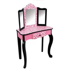 Fashion Leopard Prints Gisele Play Wooden Vanity Set Pink / Black - Teamson Kids 13 Fashion Leopard Prints Gisele Play Wooden Vanity Set Pink / Black - Teamson Kids -Child Furniture Shop GUEST ed6443c6 0ae7 4f64 8d93 4da37504f1aa