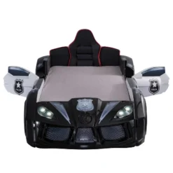 Twin Tarryton Police Cruiser Bed With Led Lights And Sound Black/White - MiBasics -Child Furniture Shop GUEST eda547ae cfe9 470a a7bb e0b42b23449a