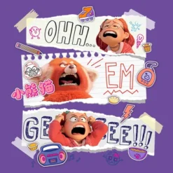 Junior's Turning Red Ohh Em Gee Paper Notes T-Shirt