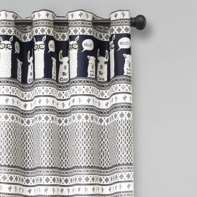 52"x84" Set Of 2 Llama Striped Room Darkening Curtain Panels - Lush Décor 3 52"x84" Set Of 2 Llama Striped Room Darkening Curtain Panels - Lush Décor