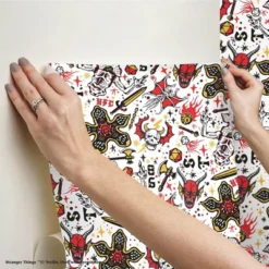 Stranger Things Hellfire Club Peel And Stick Wallpaper - RoomMates -Child Furniture Shop GUEST f1ea2f87 2b8b 4c19 8796 4a5d715213f6