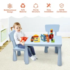 Costway Kids Table & 2 Chairs Set Toddler Activity Play Dining Study Desk Baby Gift -Child Furniture Shop GUEST f36572e9 f219 40a2 b4ae 6a472eb3c7d9