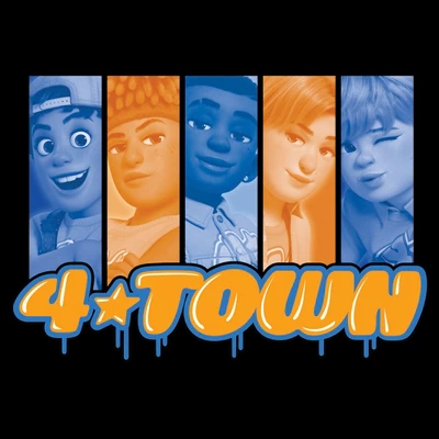 Women's Turning Red 4*Town Paint Drip Panels T-Shirt 3 Women's Turning Red 4*Town Paint Drip Panels T-Shirt