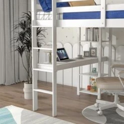 Wooden Loft Bed With Ladder, Desk And Shelves-ModernLuxe 16 Wooden Loft Bed With Ladder, Desk And Shelves-ModernLuxe -Child Furniture Shop GUEST f7cd69ea fd8c 407d 8149 7603425db3b5