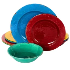 Gibson Studio California Mauna 12 Piece Assorted Crackle Decal Melamine Dinnerware Set 20 Gibson Studio California Mauna 12 Piece Assorted Crackle Decal Melamine Dinnerware Set -Child Furniture Shop GUEST f835a310 56d5 415b a238 7d4100e6a83b