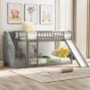 Stairway Twin Over Twin Bunk Bed With Two Drawers And Slide-ModernLuxe 2 Stairway Twin Over Twin Bunk Bed With Two Drawers And Slide-ModernLuxe -Child Furniture Shop GUEST f8683e35 a399 4132 9757 038c4f7c3ca9