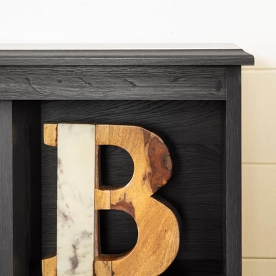 Twin Zach Bookcase Headboard Gray Oak - South Shore 6 Twin Zach Bookcase Headboard Gray Oak - South Shore - Image 4