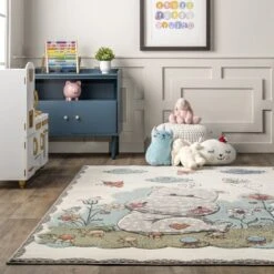 NuLOOM Edine Whimsical Hippo Kids Area Rug -Child Furniture Shop GUEST fb9416c6 8031 4263 acad c74617416617