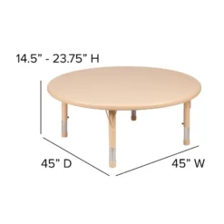 Emma And Oliver 45" Round Natural Plastic Height Adjustable Activity Table - School Table For 4 12 Emma And Oliver 45" Round Natural Plastic Height Adjustable Activity Table - School Table For 4 -Child Furniture Shop GUEST fd16d9a9 e74d 4d43 8864 c668994b06ff