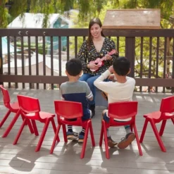 ECR4Kids 12 Inch Plastic Stackable Classroom Stack Chairs, Indoor/Outdoor For Kids-10pk -Child Furniture Shop GUEST fdc85a5c 5537 443b bf81 5eebe8bf79c1